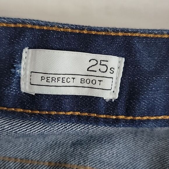 Gap 1969 Dark Blue Denim Jeans Flare Leg Womwns Size Waist 25 - Picture 9 of 13